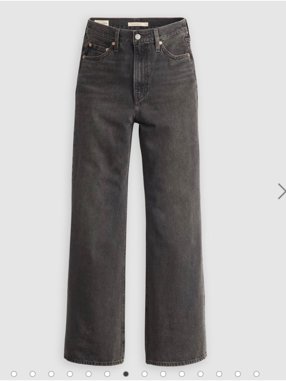 Levi's Black High-Rise “Ribcage” Wide Leg Jeans - Picture 4 of 11